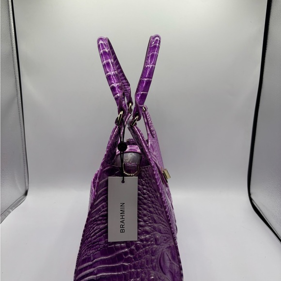 Brahmin Adrian Satchel Lilac Essence Melbourne Leather Bag - Picture 14 of 16